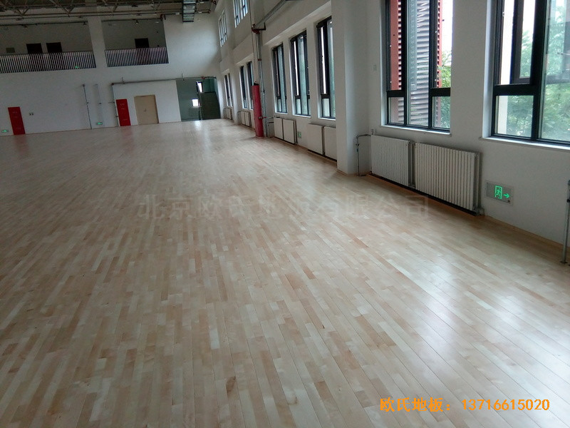 北京趙全營鎮天順小學體育館體育地板鋪設案例4