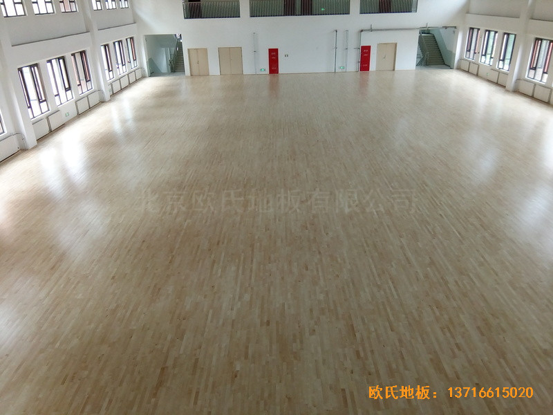北京趙全營鎮天順小學體育館體育地板鋪設案例5