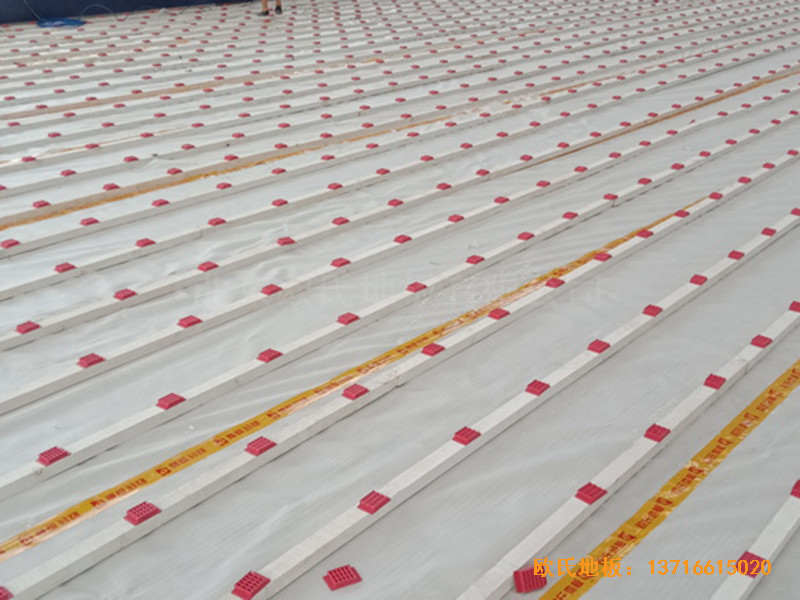 北京順義供電局籃球館體育地板安裝案例1