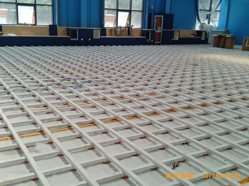 北京順義供電局籃球館體育地板安裝案例2