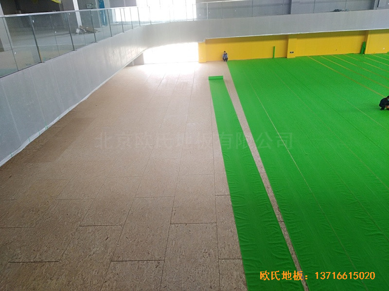 北大附屬益田實驗學校體育館體育地板施工案例2