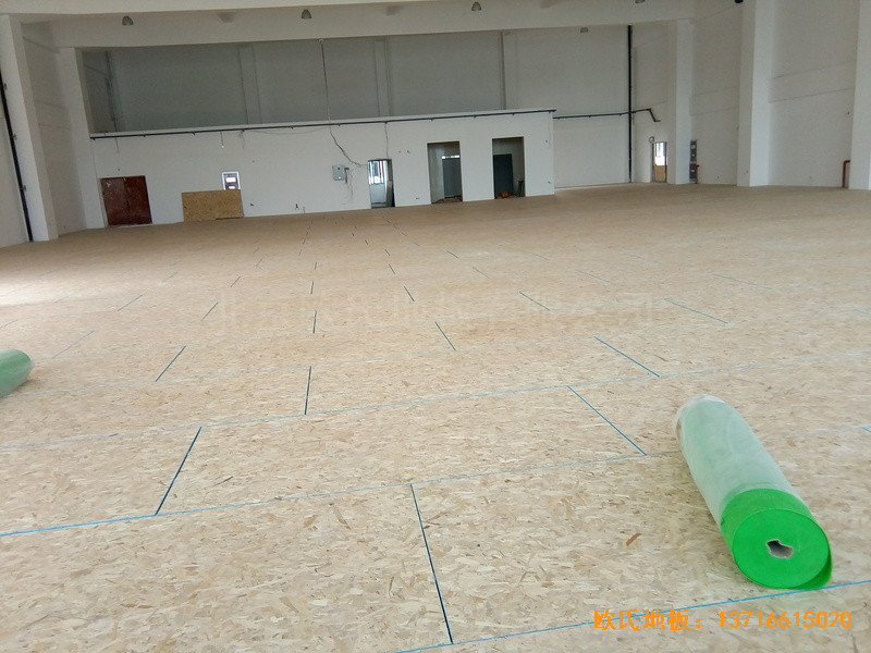 南京浦口區復興小學運動館運動木地板鋪裝案例2
