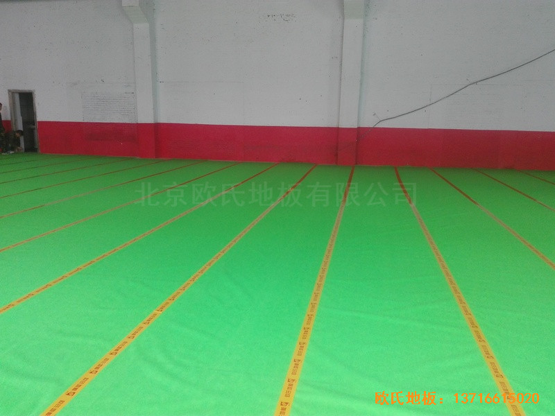 吉林琿春躍動體育中心運動木地板施工案例2