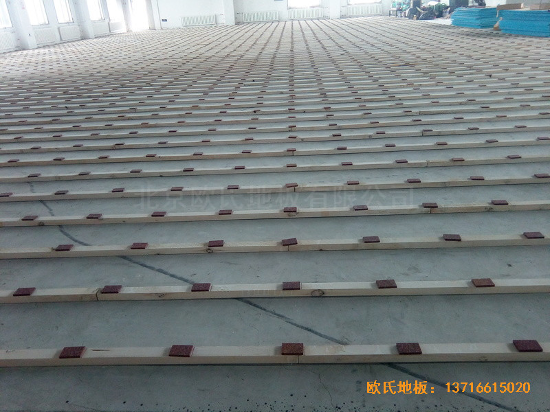 吉林篝火籃球訓練館運動木地板鋪裝案例1