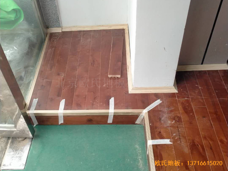 四川南充順慶區消防隊運動館運動地板鋪設案例4