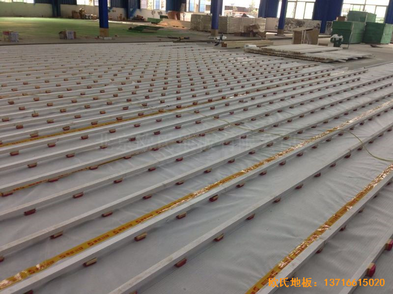 四川綿陽個人球館體育地板施工案例1