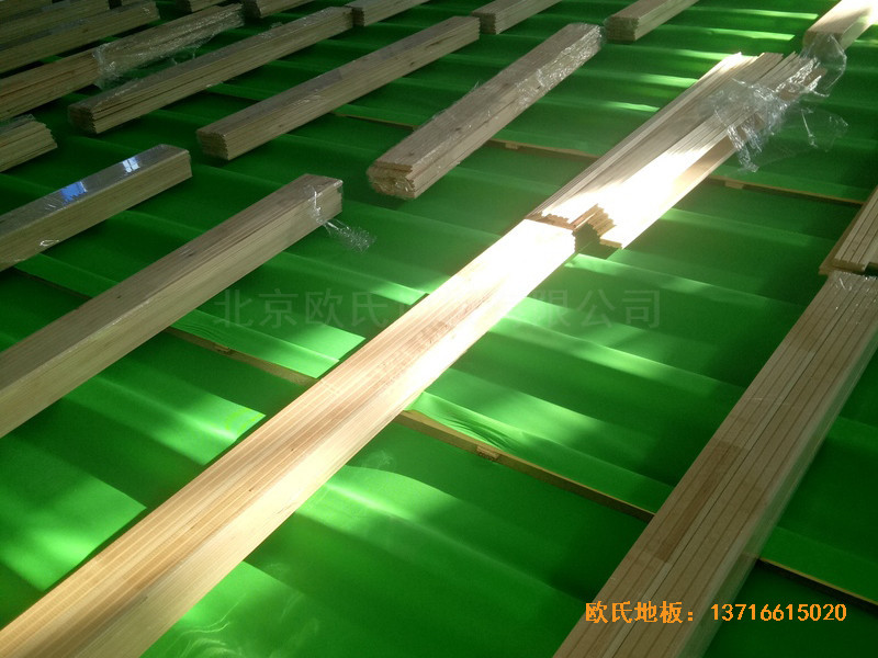 圖們鐵路運動館運動木地板施工案例2