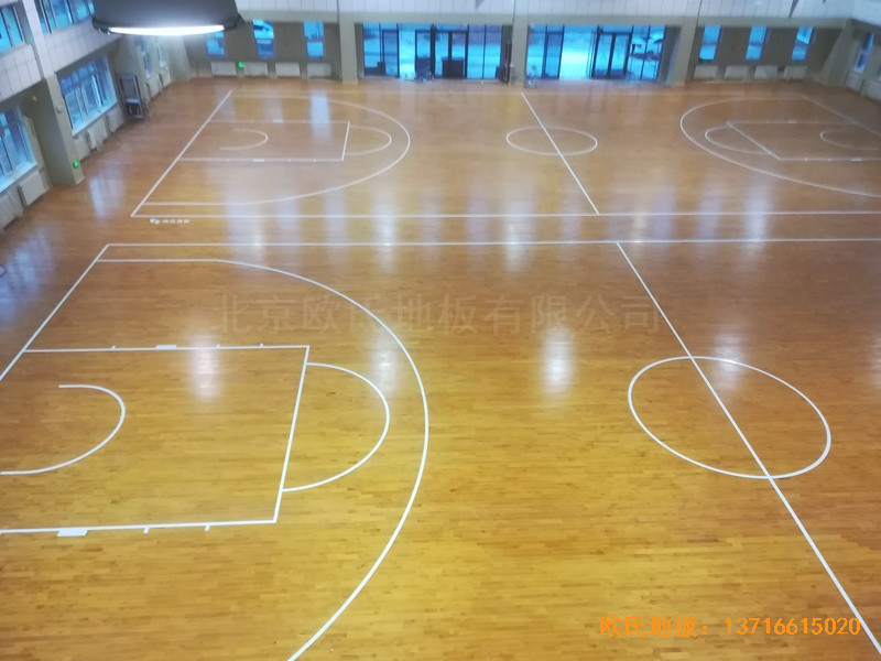 寧夏銀川試驗中學籃球館運動木地板安裝案例5