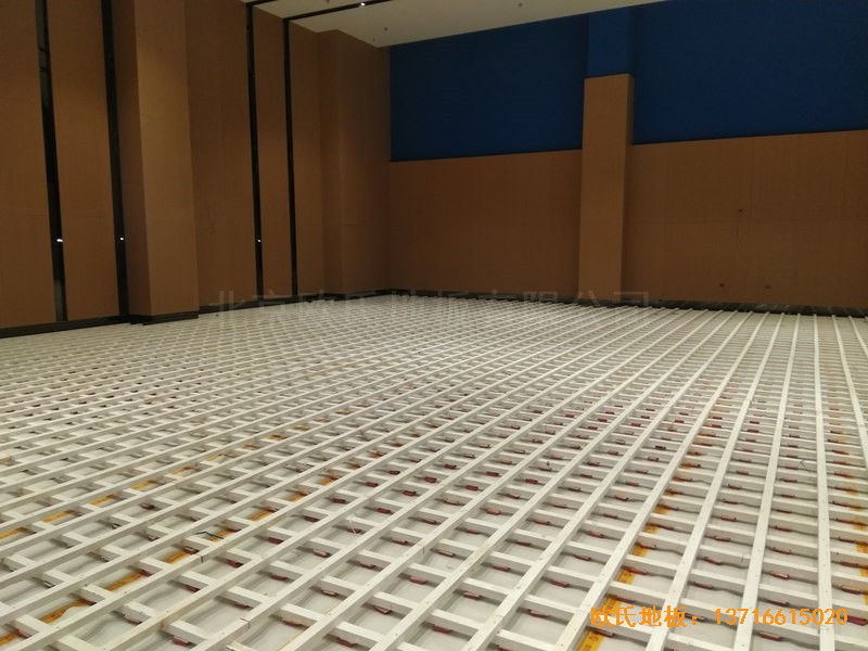山東臨沂掌舵會所運動館體育地板施工案例1