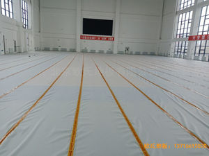 青島黃島區濱海街道中心小學運動木地板安裝案例