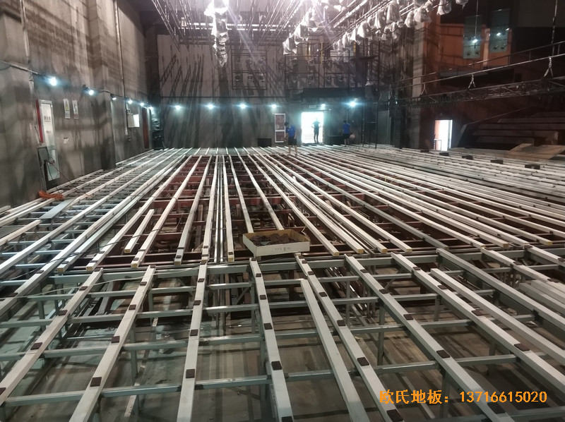 杭州職工之家舞臺體育地板鋪設案例