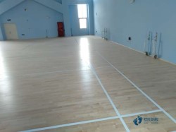 懸浮籃球場地板施工