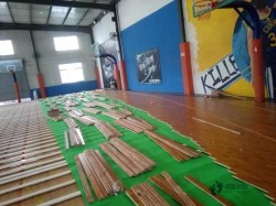 柞木運動籃球木地板保養知識