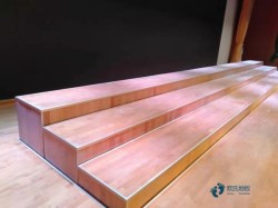 小學松木舞臺體育館木地板施工